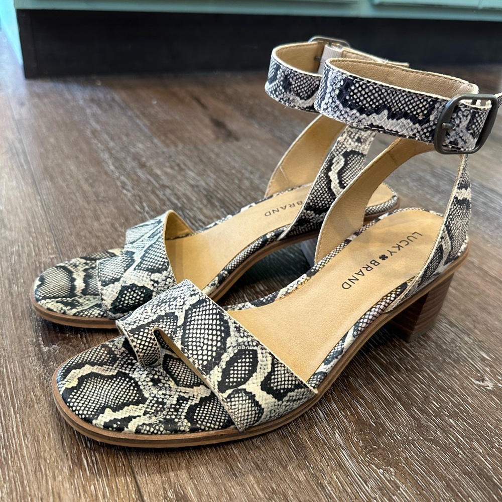 Lucky Brand snakeskin heels.